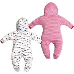 VParents Kids Pack of 2 Printed Full Sleeves Rompers image 5