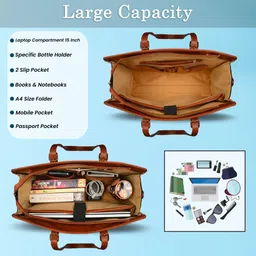 Womanix PU Tote Bag with Quilted image 2