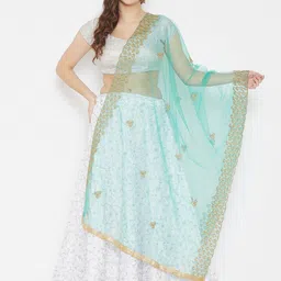 Clora Creation Ethnic Motifs Embroidered Dupatta with Sequinned-image-51