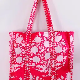HANDICRAFT PALACE Abstract Printed Pure Cotton Shopper Tote Bag-picture-10