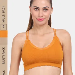Amour Secret Pack of 2 Lightly Padded Anti Odour Sports Bra-picture-27