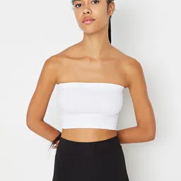 Trendyol Ribbed Full Coverage Strapless Bandeau- All Day Comfort Bra-picture-27