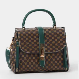 Styli Geometric Print Structured Satchel image 1