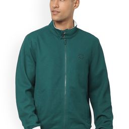 Celio Mock Collar Long Sleeves Zip Detail Cotton Bomber Jacket-image-31