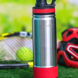 Servewell Thunder Fuji Red Colourblocked SS Vacuum Stainless Steel Flask Bottle - 725 ml-picture-39