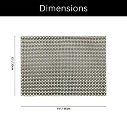 LUXEHOME INTERNATIONAL Black & Beige 2 Pieces Textured Anti-Skid Table Placemats image 5