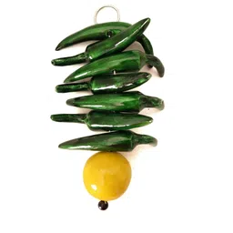 The Spiritual Living Green & Yellow Nimbu Mirchi Spiritual Wall Decor Hangings-image-16