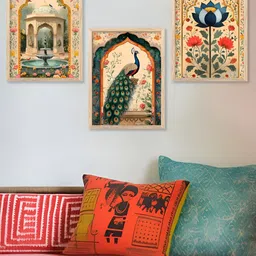 Kotart Brown & Green 3 Pieces Wooden Traditional Painting Wall Arts-image-55