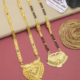 Ramdev Art Fashion Jwellery Brass Gold Plated Mangalsutra-picture-33