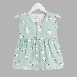 HELLCAT Girl's Pack Of 3 Graphic Printed Sleeveless Cotton A-Line Dress image 4