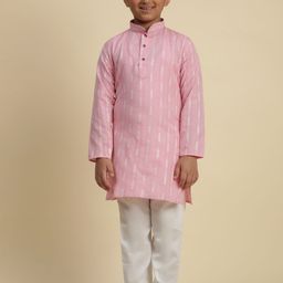 Pro-Ethic STYLE DEVELOPER Boys Paisley Printed Regular Pure Cotton Kurta with Pyjamas-picture-1