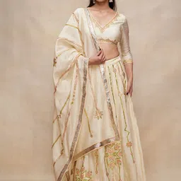 Gulabo by Abu Sandeep Women Woven Design Embellished Lehenga Choli-image-65