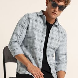 Bushirt Men Classic Tartan Checks Checked Casual Shirt-picture-14