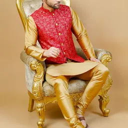 Wintage Printed Sleeveless Nehru Jackets-picture-15