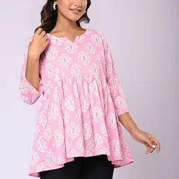 Rakshita Fashions Print Ethnic Peplum Top image 3