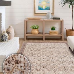 Kaleen India Beige Traditional Anti-Skid Polyester Carpet-picture-3