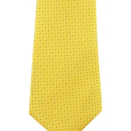 kavove KOVOVE Men Yellow & Orange Woven Design Broad Tie image 5