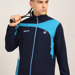 GNOCKFACE Men Brand Logo Colourblocked Windcheater Sporty Jacket image 5