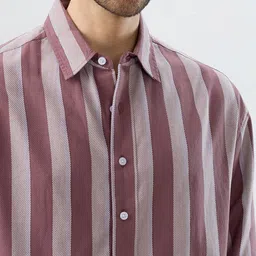 VASTRADO Men Classic Boxy Multi Stripes Striped Casual Shirt image 4
