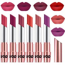 VOLO Set Of 6 Creme Matte Lipsticks 3.5 g - Pink-Magenta-Cherry-Orange-Light Peach-Purple-picture-16