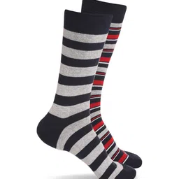 MUTAQINOTI Men Pack of 2 Assorted Calf Length Socks image 3