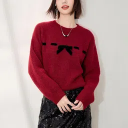 JC Collection Women Pullover with Applique Detail image 2