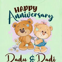 Arvesa Happy Anniversay Dadu & Dadi Printed Bodusuit image 3