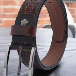LOOPA Men Textured Leather Formal Belt-image-93