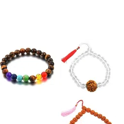 Divine souvenirs Unisex Set Of 4 Artificial Beaded Elasticated Bracelet-picture-17