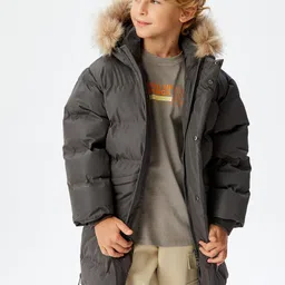 Koton Boys Long Sleeve Hooded Puffer Jacket-image-39