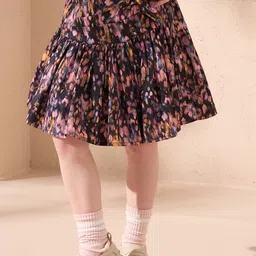 Angel & Rocket Girls Printed Flared Above Knee Length Skirts-picture-23