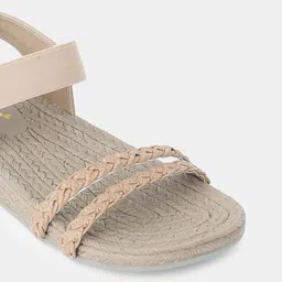 AIWIE Women Open Toe Flats With Braided Straps and Comfortable Sole image 2