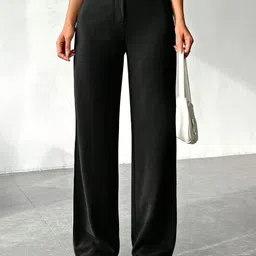 FNOCKS Women Comfort High-Rise Pleated Trousers-image-70