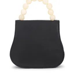 KLEIO Pearl Beaded Top Handle Mini Hand Bag With Sling image 4