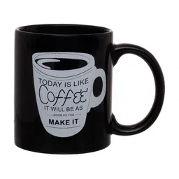 CLAY CRAFT Black & White 2-Piece Printed Ceramic Mugs Set image 3