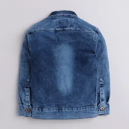 Ministitch Boys Washed Denim Jacket with Embroidered image 4
