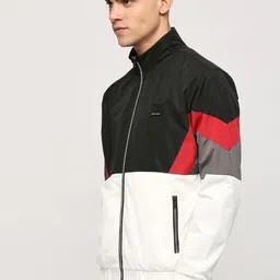 Pepe Jeans Colourblocked Mock Collar Long Sleeves Bomber Jacket image 3