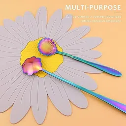 besillia Silicone Coasters Set - Non-Slip Coasters Made of Silicone Soft Glue Washable & Reusable Coaster for Kitchen, Dining Table, Office, Big+Small,Pink Trivet image 3