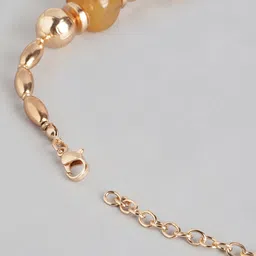 RICHEERA Rose Gold-Plated Artificial Beads Necklace image 4