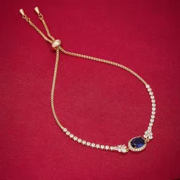 Kushal's Fashion Jewellery Women Gold-Plated Zircon Studded Wraparound Bracelet-picture-36
