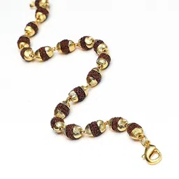 Divine souvenirs Unisex Gold-Plated Rudhraksh Beaded Wraparound Bracelet-picture-36
