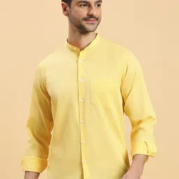 JAPS Men Classic Mandarin Collar Solid Casual Shirt image 1