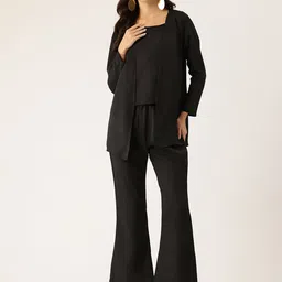 Sleek Italia Crinkled Effect Co-ords with Shrug-image-0