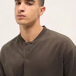 THE BEAR HOUSE Henley Neck Relaxed Fit T-Shirt image 2