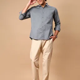 V-Mart Men Solid Regular Fit Casual Shirt image 4