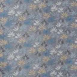 GEET CREATIONS Grey Set of 2 Floral Room Darkening Door Curtain image 4