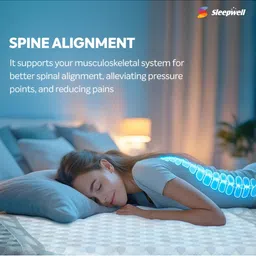 Sleepwell Star Gold 5 inch Single High Resilience HR Foam Mattress image 4