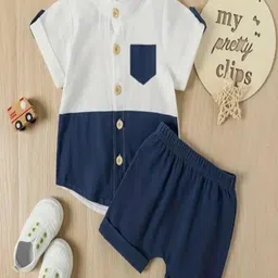 Greenland Ecostrwz Unisex Kids Colourblocked Shirt with Shorts-picture-19