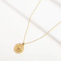 WHITE LIES Gold-Plated Circular Pendant With Chain-picture-14