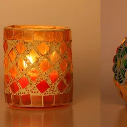 1ST TIME White & Red 2 Pieces Cylindrical Shaped Candle Holders-picture-29